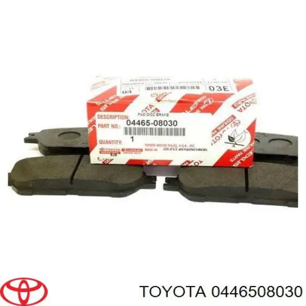 0446508030 Toyota pastillas de freno delanteras