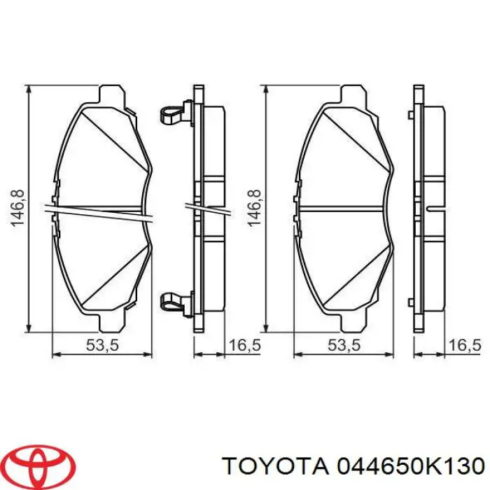 Pastillas de freno 044650K130 Toyota