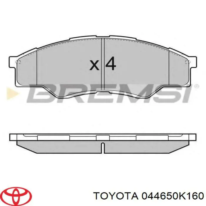 Comprar 044650K160 Toyota Pastillas delanteras de freno