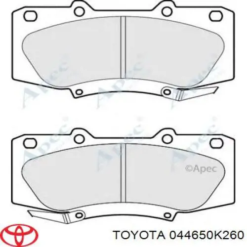 Pastillas freno delanteras Toyota 044650K260 precio, desde 24,62 EUR