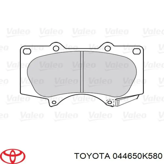 044650K580 Toyota Pastillas delanteras