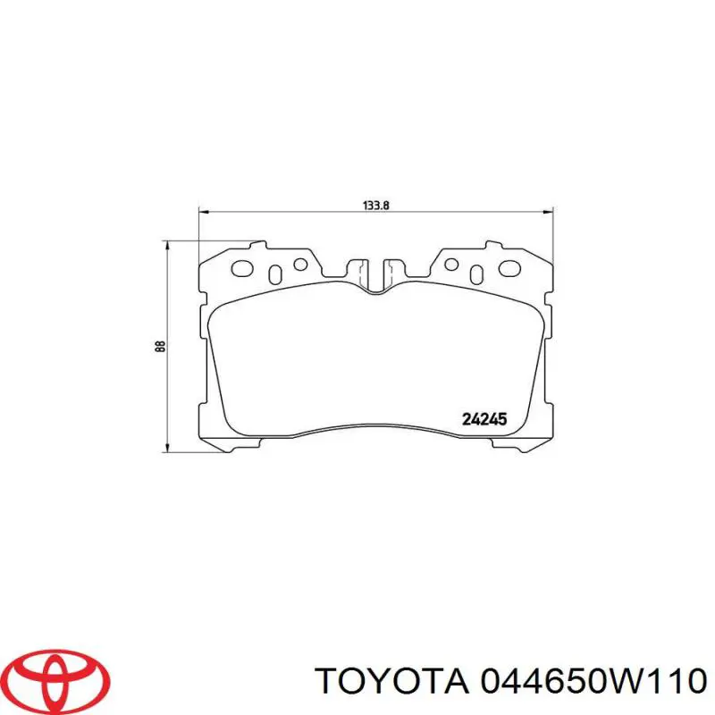 Comprar 044650W110 Toyota Pastillas delanteras de freno