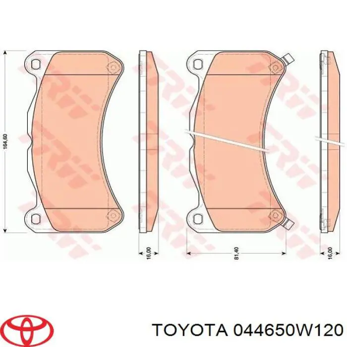 Pastillas freno delanteras Toyota 044650W120 precio, desde 58,98 EUR