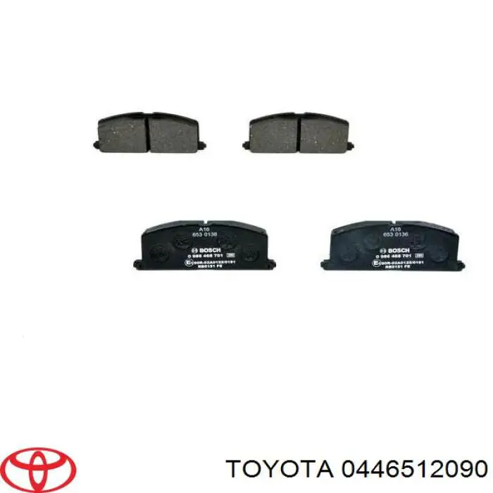 Comprar 0446512090 Toyota Pastillas delanteras de freno