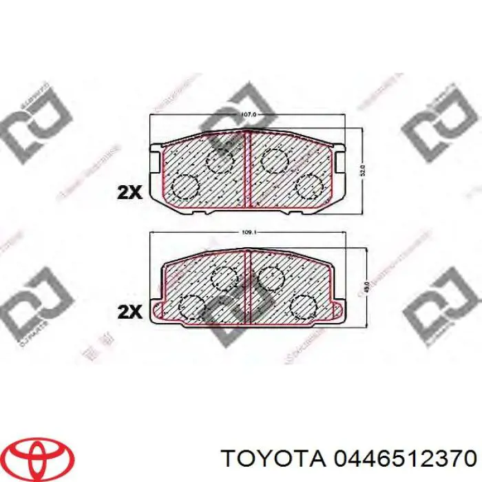 0446512370 Toyota pastillas de freno delanteras