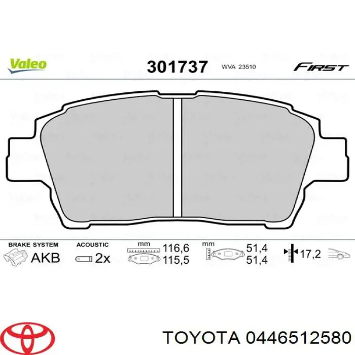 Pastillas de freno delanteras Toyota Prius NHW20