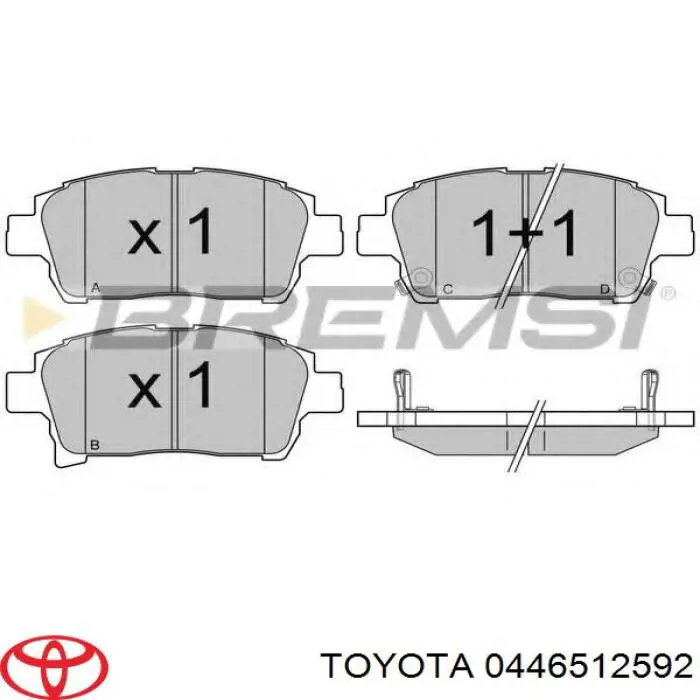 Pastillas de freno delanteras Toyota Prius NHW20