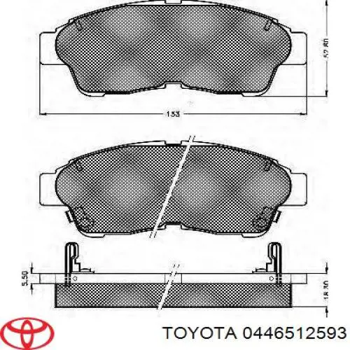 Comprar 0446512593 Toyota Pastillas delanteras de freno