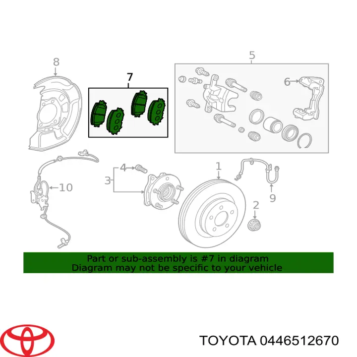 0446512670 Toyota pastillas de freno delanteras