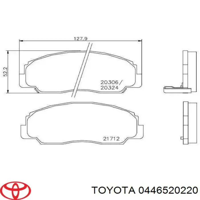 Pastillas freno delanteras Toyota 0446520220 precio, desde 22,29 EUR