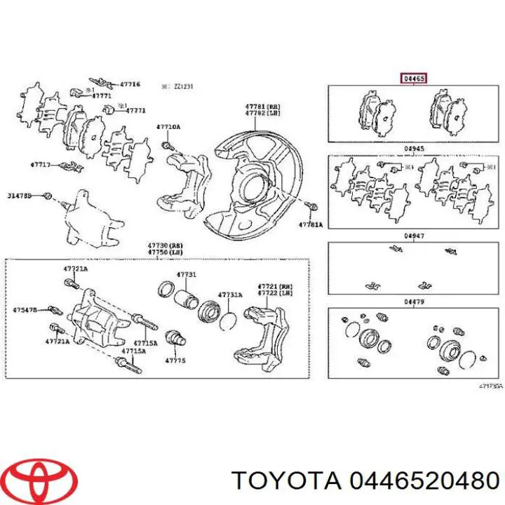 Pastillas de freno delanteras Toyota Prius NHW20