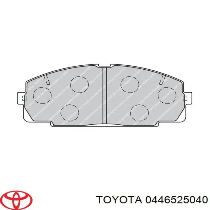 0446525040 Toyota pastillas de freno delanteras