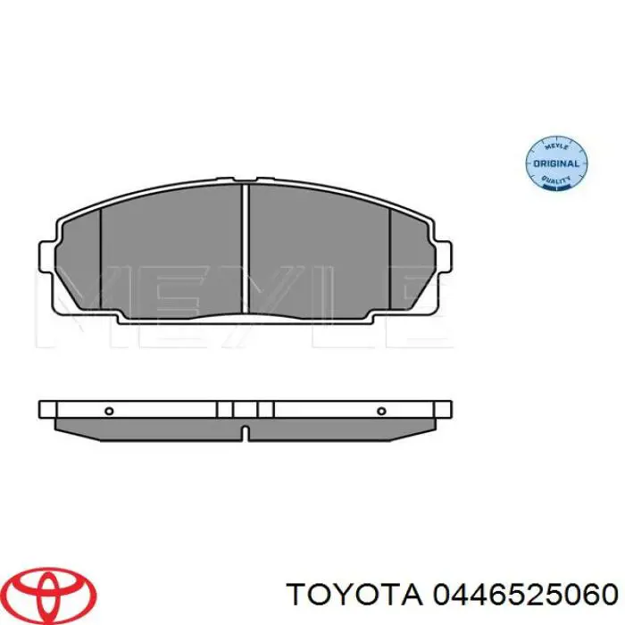 Pastillas de freno 0446525060 Toyota