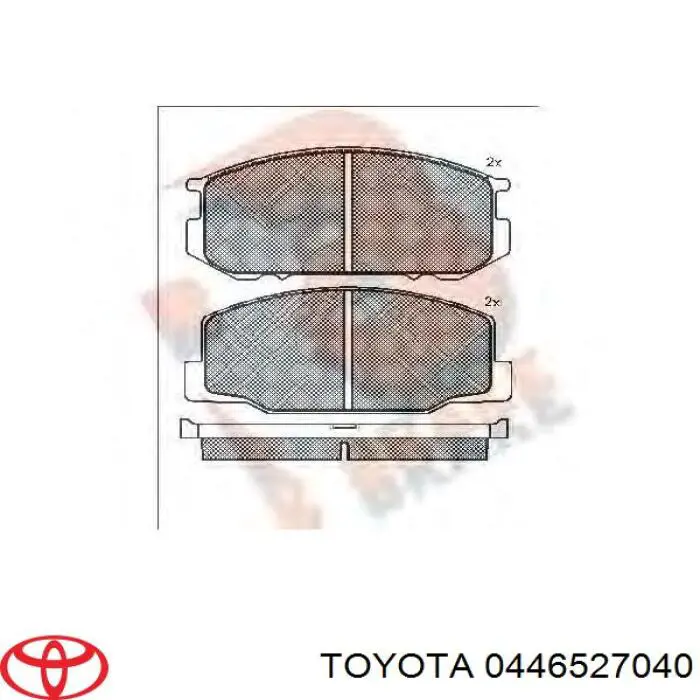 446514380 Toyota pastillas de freno delanteras
