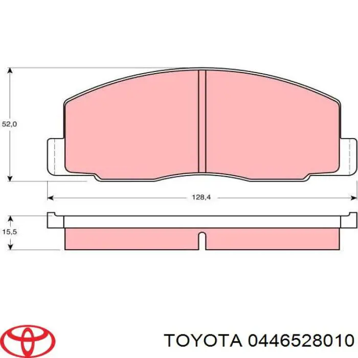 0446528010 Toyota pastillas de freno delanteras