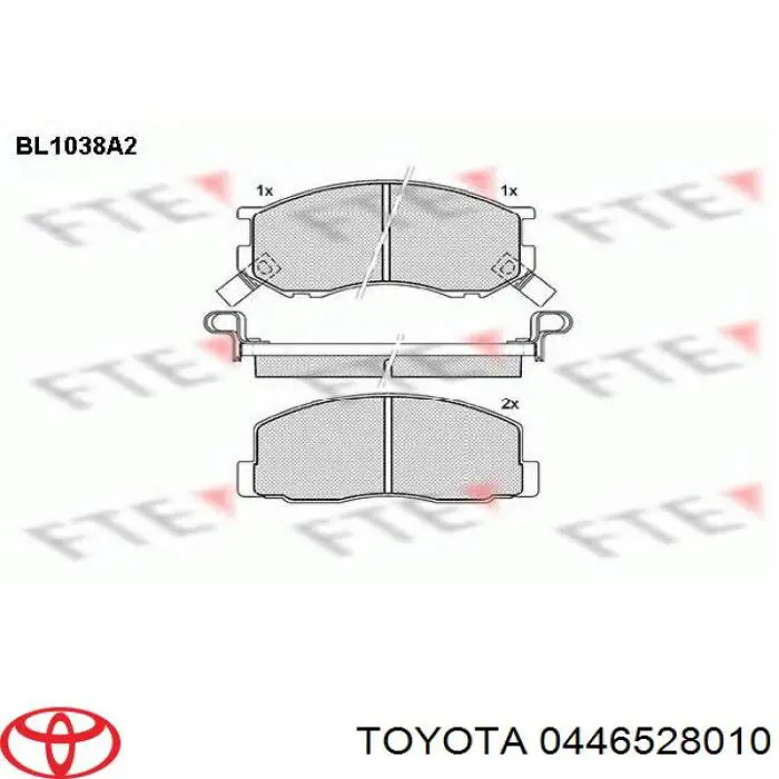 0446528010 Toyota Pastillas delanteras