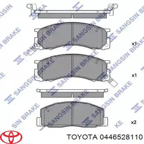 Comprar 0446528110 Toyota Pastillas delanteras de freno