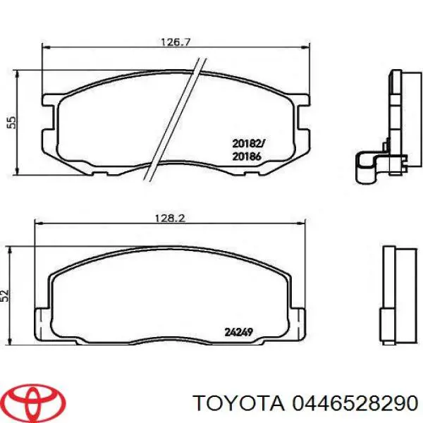 Pastillas de freno 0446528290 Toyota