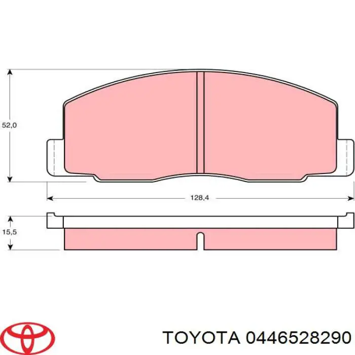Comprar 0446528290 Toyota Pastillas delanteras de freno