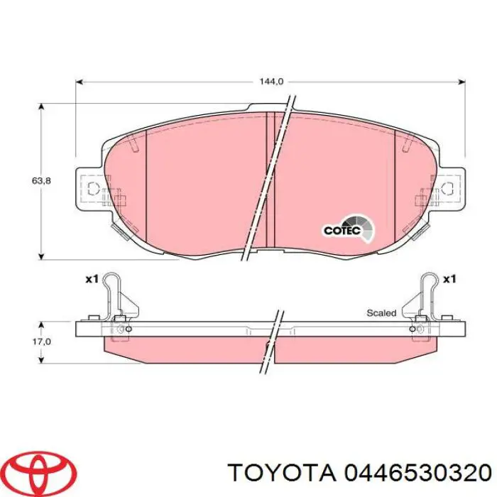 0446530320 Toyota pastillas de freno delanteras