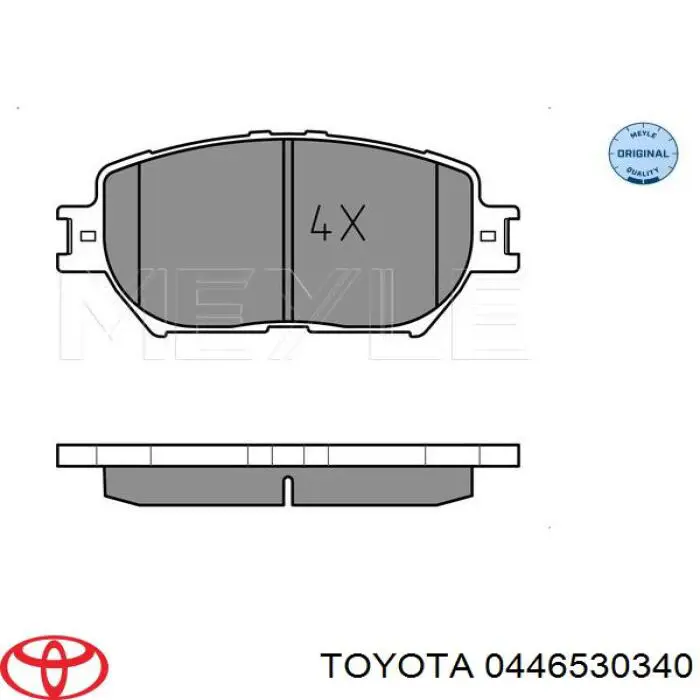 Comprar 0446530340 Toyota Pastillas delanteras de freno