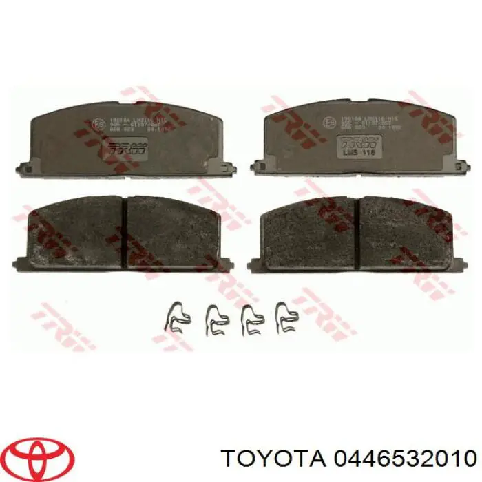 0446532010 Toyota pastillas de freno delanteras