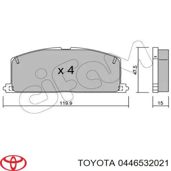 Pastillas freno delanteras Toyota 0446532021 precio, desde 18,18 EUR