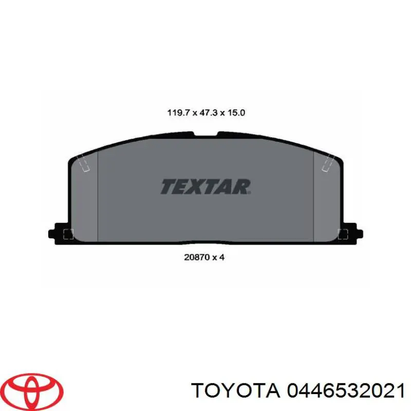 Comprar 0446532021 Toyota Pastillas delanteras de freno