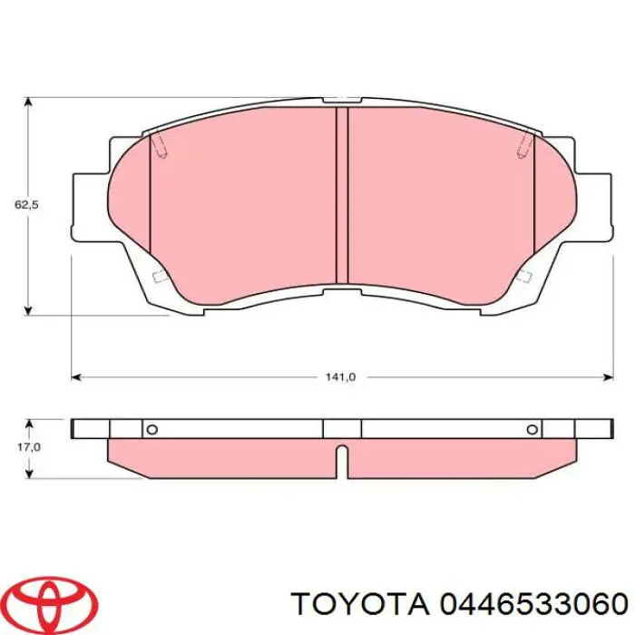 0446533060 Toyota pastillas de freno delanteras