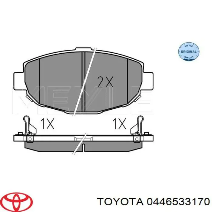Pastillas de freno 0446533170 Toyota