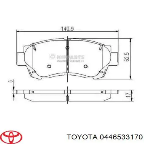 0446533170 Toyota Pastillas delanteras