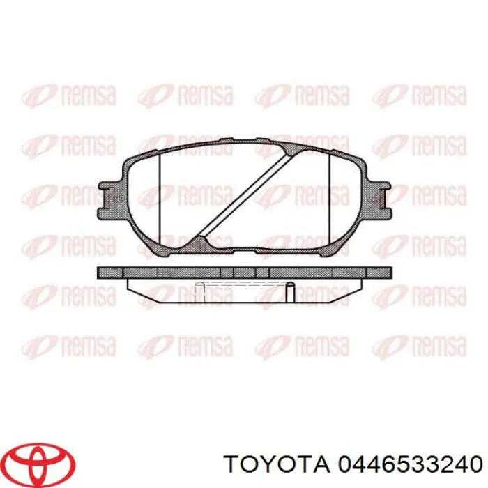 Comprar 0446533240 Toyota Pastillas delanteras de freno