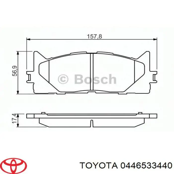 Pastillas de freno delanteras Toyota 0446533440