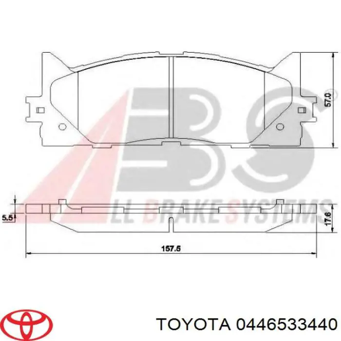 Comprar 0446533440 Toyota Pastillas delanteras de freno