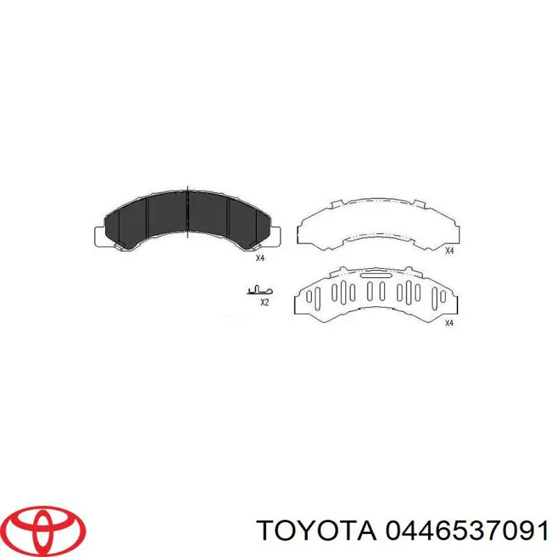 Pastillas de freno traseras 0446537091 Toyota