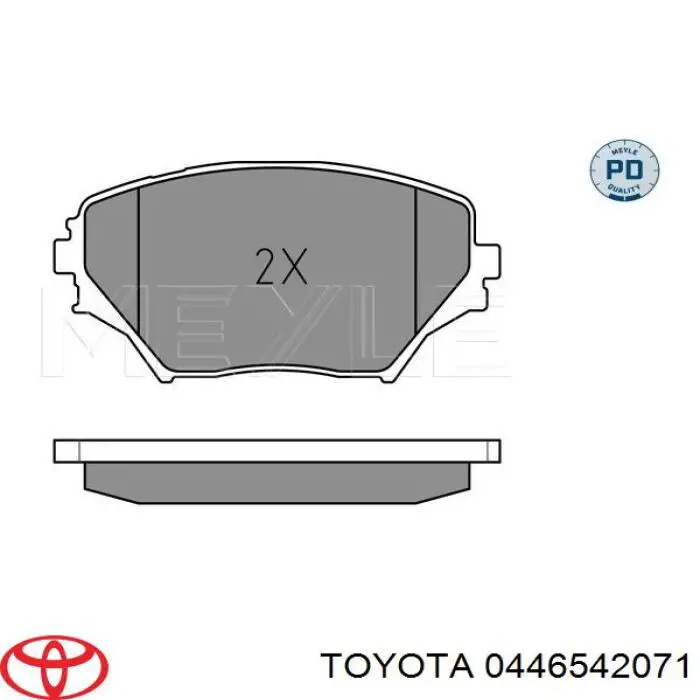 0446542071 Toyota pastillas de freno delanteras