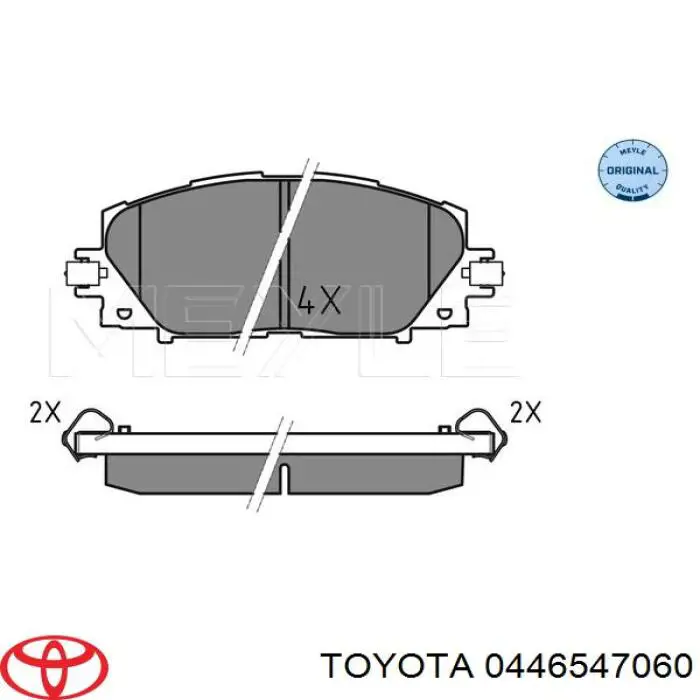 Comprar 0446547060 Toyota Pastillas delanteras de freno