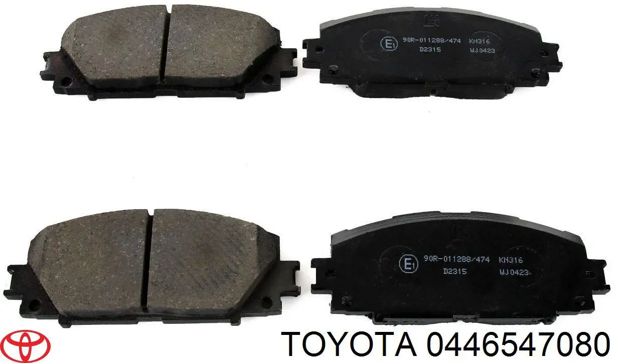 Pastillas de freno 0446547080 Toyota