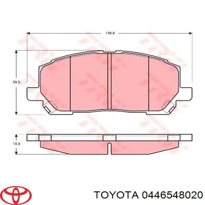 0446548020 Toyota pastillas de freno delanteras