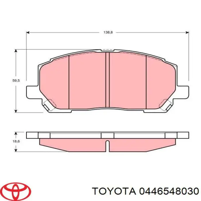 0446548030 Toyota pastillas de freno delanteras