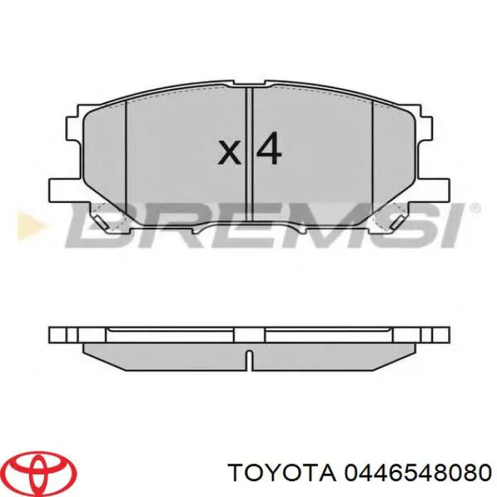 Pastillas de freno delanteras Toyota 0446548080