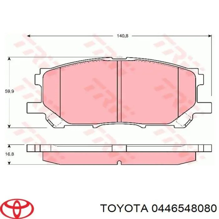 Comprar 0446548080 Toyota Pastillas delanteras de freno