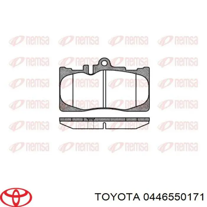 0446550171 Toyota pastillas de freno delanteras