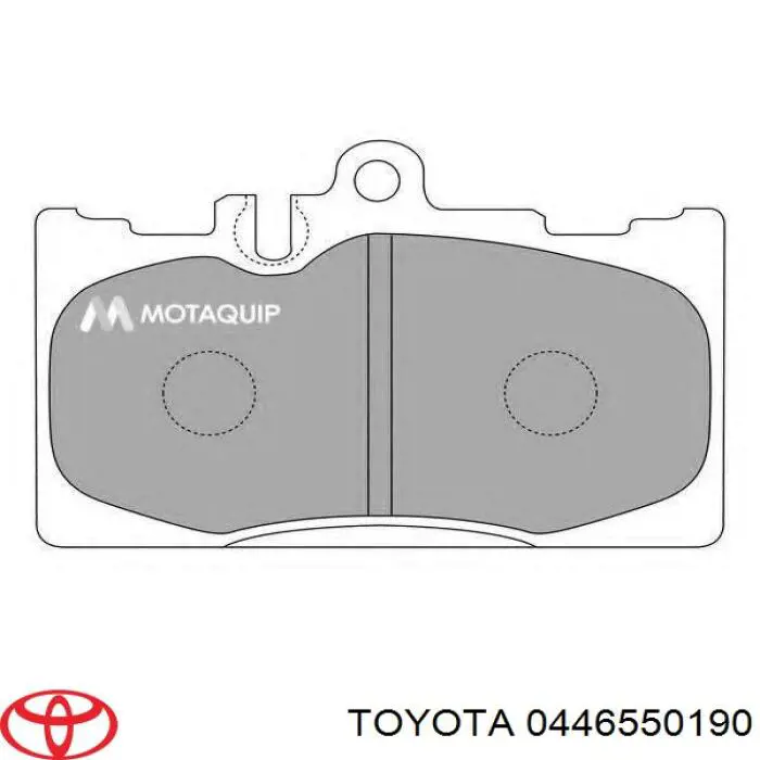 Pastillas de freno 0446550190 Toyota