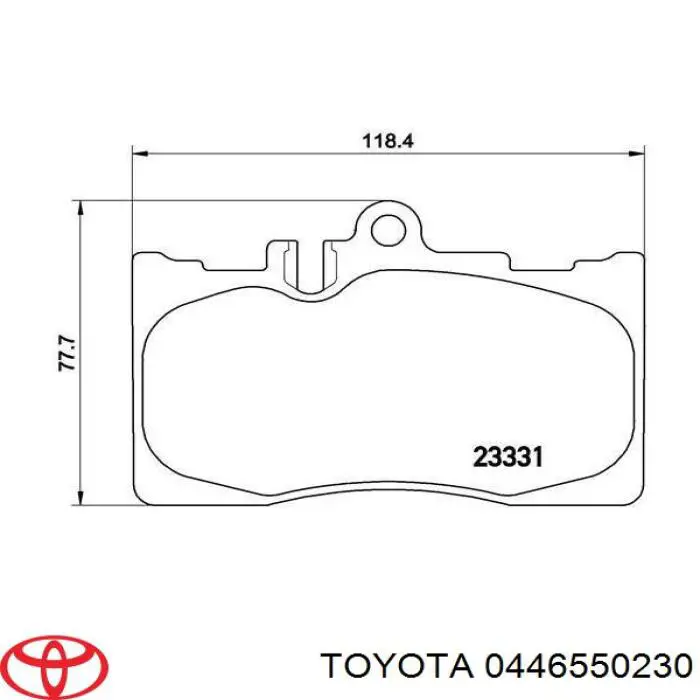 Comprar 0446550230 Toyota Pastillas delanteras de freno