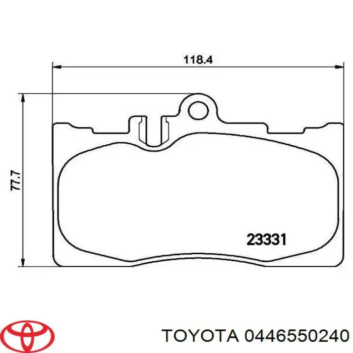 0446550240 Toyota pastillas de freno delanteras