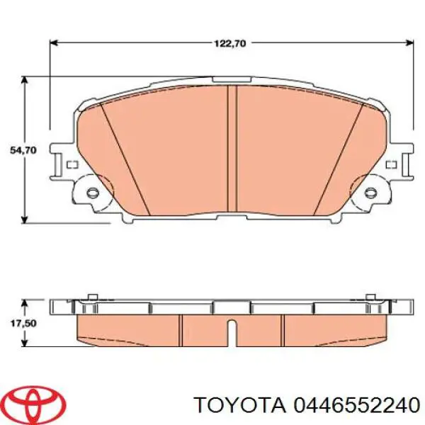 0446552240 Toyota Pastillas delanteras