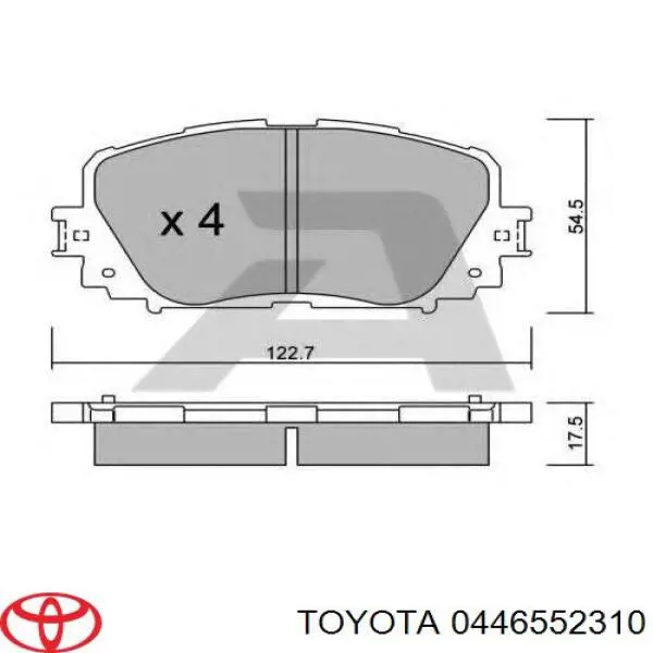 0446552310 Toyota pastillas de freno delanteras