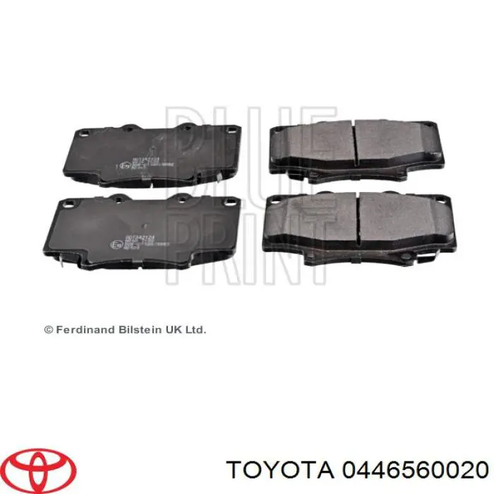 Comprar 0446560020 Toyota Pastillas delanteras de freno