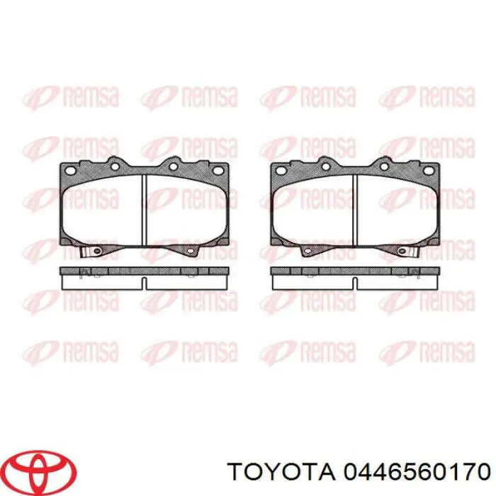 0446560170 Toyota pastillas de freno delanteras